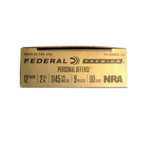 eral Personal Defense NRA 12 Gauge Shotshell 00 Buck Shot Ammunition (250 Rounds) Ammo