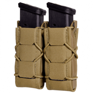 High Speed Gear Gen 2 Double Pistol TACO Holder, Coyote Brown Nylon MOLLE Compatible w/ Pistol - 24PT02CB