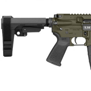 Diamondback DB15 Rifle, 7" OD Green Cerakote Heavy Barrel 6" M-LOK Handguard 7075-T6 Aluminum SBA3 Brace Magpul MOE Grip 30+1rd 5.56 NATO - DB1913K101