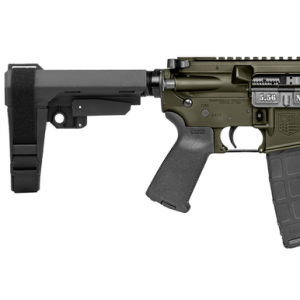 Diamondback DB15 Rifle, 10" OD Green Cerakote Heavy Barrel 9" M-LOK Handguard 7075-T6 Aluminum SBA3 Brace Magpul MOE Grip 30+1rd 5.56 NATO - DB1916K101