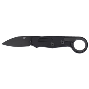 CRKT Provoke EDC Knife, 2.47" Folding Black Oxide Plain Satin D2 Steel Blade Black Aluminum Handle - 4050K