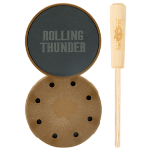 Rolling Thunder Game Call Thunderdome Pot Calls & Strikers, Hickory/Slate Attracts Turkey Species - TCP-TDS