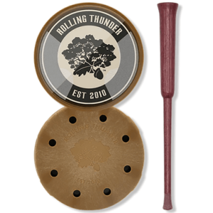 Rolling Thunder Game Call Thunderdome Crystal Pot Call with Purpleheart Striker, Attracts Turkey Species - TCP-TDC