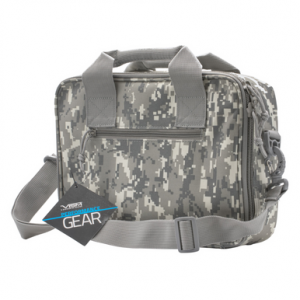 NcStar VISM Double Pistol Range Bag with Mag Pouches Loop Fasteners Zippers Padding Digital Camouflage Finish - CPDX2971D