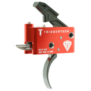 TriggerTech Diamond Trigger, Two-Stage Black Right Hand Pro Curved Trigger with 1.50-4 lbs Draw Weight for AR-15 - AR0TRB14NNP
