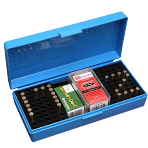 MTM Case-Gard Rimfire Competition Ammo Box, Blue Polypropylene 100-250rd Multi-Caliber Rimfire Rifles - SB20020