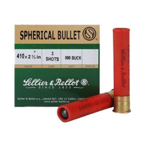 lier & Bellot .410 Bore 2-1/2 000 Buck Ammunition 25 Rounds 3 Pellets 1256 Fps Ammo