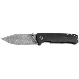 Boker Tiger-Damast Pocket Knife, 3.35" Damascus Blade Micarta Handle 7.87" OAL - 111103DAM