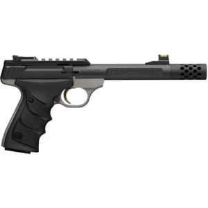 Browning Buck Mark Plus URX 22 LR 10+1 5.10" Stainless Steel Threaded Barrel, Stainless Serrated Slide w/Picatinny Rail, Matte Black Alloy Steel Frame, Black Ultragrip RX w/Finger Grooves Grip - 051600490