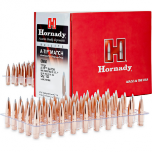Hornady 6mm .243 110gr A-Tip Match Ammunition 500 Per Box/6 Case - 245312