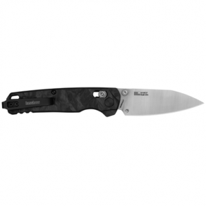 Kershaw Bel Air Knife, 7.30" OAL Folding/Reverse Tanto Plain Blackwash CPM MagnaCut Steel Blade/Bright Nickel Cerakote 6061-T6 Aluminum Handle - 6105CF