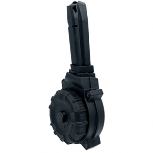 ProMag 50rds Drum Magazine, Black Polymer 9mm Fits Browning Hi-Power - DRMA56