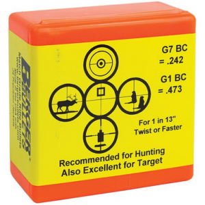 Berger Bullets 30410 Target30 Caliber .308 168 GR Secant Very Low Drag 100 Box