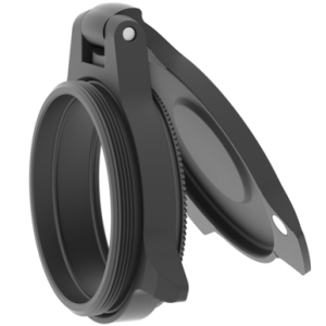 Leupold Alumina Scope Cover, Matte Black Aluminum 28mm Objective Screw On Mount Flip Open - 58755