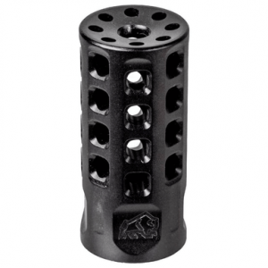 Tapco Muzzle Brake, 2" OAL Black Anodized Aluminum 1/2"x28 Threads .920" Diameter 22 LR - TAP22004