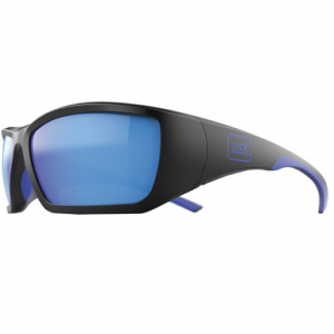 Glock Blue Line Tactical Glasses, Blue Mirror Lens, Black Frame - AS41040