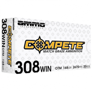 o Inc Compete Rifle 168gr Open Tip Match 20 Per Box/10 Case 308 Win Ammo