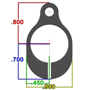 Yankee Hill 9384 Low Profile Gas Block Clamp Screw .750" Black Phosphate Steel 0.95"