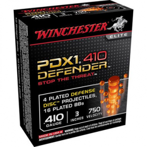 Winchester Ammo PDX1 Defender Combo 410 Gauge 3" 4 Defense Discs/16 BBs Shot - S413PDX1