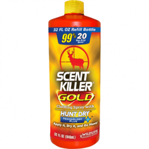 Wildlife Research Scent Killer Gold Spray Refill, Odorless Scent 32 oz Bottle - 1261