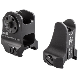 Daniel Defense AR-15 Iron Sight Set Black Hardcoat Anodized Fixed Front & Rear Sight - 1908809116