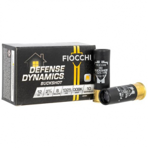 cchi 12BK008 Defense Dynamics 12 Gauge 2.75 8 Pellets 00 Buck Shot 10 Bx/ 25 Cs Ammo