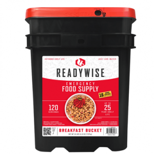 Wise Foods Emergency Supplies Breakfast Bucket, 120 Servings 25 Year Shelf Life - RW10121