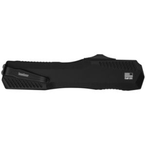 Kershaw Livewire Knife, Automatic 3.30" OTF Reverse Tanto Plain Black PVD Flats/Satin Grinds CPM MagnaCut Steel Blade Black Anodized Aluminum Handle - 9000R