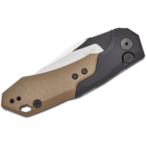Kershaw Launch 19 Knife, Automatic 3.30" Folding Clip Point Plain Black Satin Cerakote CPM 154 SS Blade Black Aluminum/Brown G10 Handle - 7851