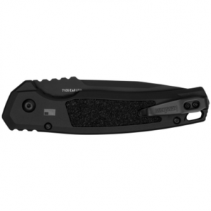 Kershaw Launch 16 Knife, Automatic 3.45" Folding Tanto Part Serrated Plain Black Cerakote CPM M4 Steel Blade Black Cerakote Aluminum Handle - 7105