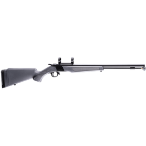 CVA PR2119M Wolf 50 Cal 24" Blued Steel Barrel & Steel Receiver w/Picatinny Rail, Fixed Stealth Gray Synthetic Stock