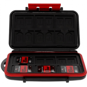 Walker's Memory Card Storage Case, Black / Red 16GB 4 Pack - STCMCSC16GB4PK