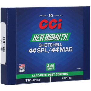 CCI Pest Control HEVI-Bismuth Ammo, Varmint 112 grain 10 Per Box/20 Case 44 Special/44 Rem Mag - 3744B