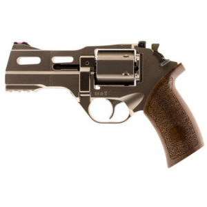 Chiappa Firearms 340222 Rhino 40DS 357 Mag 6rd 4" Nickel-Plated Steel Cylinder & Barrel Nickel-Plated Aluminum Frame with Walnut Grip