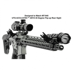 UTG ACCU-SYNC Front Sight, Black Aluminum / Steel Manual Flip-up 45 Degree - MT745