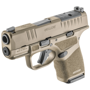 Springfield Armory Hellcat OSP Gear Up 25 Package, 3" Black Melonite Steel Barrel Flat Dark Earth Cerakote Optic Ready/Serrated Steel Slide & Polymer Frame w/Picatinny Rail Crimson Trace CTS-1500 Red Dot 5 Mags 13+1rd 9mm Luger - HC9319FOSPGU25