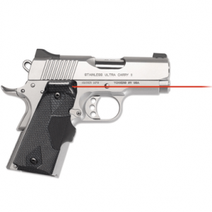 Crimson Trace LG-404 Front Activation Lasergrips, Black Polymer Grip Replacement Water Resistant Red Laser 1911 Compact - 011210