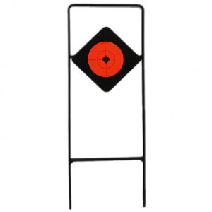 Birchwood Casey World of Targets Rimfire Target, 8" Black / Red Standing 17"H x 6.5"W x .75"D - BC-47332