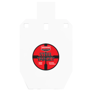 Birchwood Casey Silhouette Target, 3/8" Black/Red/White AR500 Steel Hanging Pistol/Rifle - BC-47661