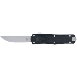 CobraTec Knives FS-X Gen III Knife, Medium 3" OTF Drop Point Plain Stonewashed D2 Steel Blade 4.68" Aluminum Handle - MBLKFSXGEN3DNS