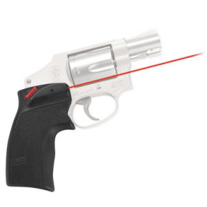 Crimson Trace DS-124 Defender Series Accu-Grips Laser Sight, Black Water Resistant Grip Replacement Red Laser Smith & Wesson J-Frame Round Butt-Taurus Small Frame - 0151301