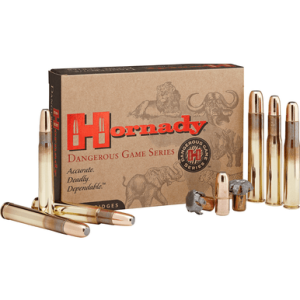 Hornady Dangerous Game Ammo, 570gr DGX Bonded 20 Per Box/6 Case 500 NitroExpress - 82689