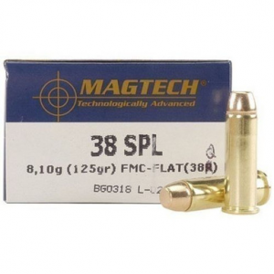 tech .38 Special 125 Grain FMJ 50 Round Box Ammo