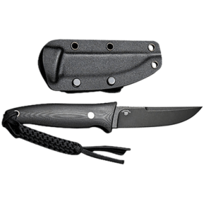 Civivi Knives Tamashii Knife, 4.07" Fixed Straight Back Plain Black Stonewashed D2 Steel Blade 4.73" Black Textured G10 Handle - C19046-3