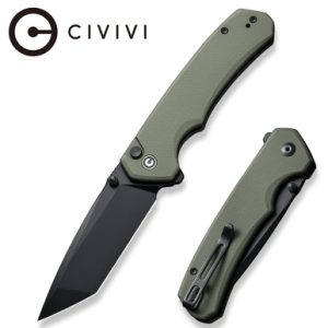 Civivi Knives Civivi Knives Brazen Knife, 3.46" Folding Plain Black D2 Steel Blade OD Green Textured G10 Handle - C19059C-2 - $63.75 at DEGuns