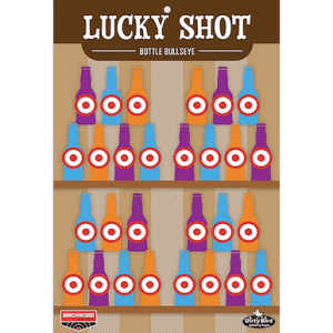 Birchwood Casey Dirty Bird Target, Lucky Shot Bottles 12" x 18" 6 Pack - BC-35772