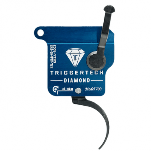 TriggerTech Diamond Trigger, Black Curved Left Hand Fits Remington 700 - R7LSAB02TNP