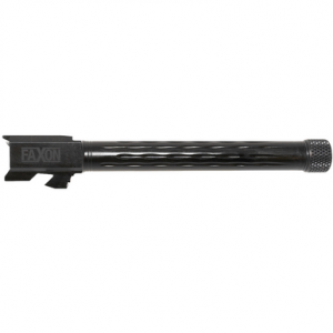 Faxon Firearms Match Series Barrel, Black Nitride Steel Flame Fluted 1/2"-28 Thread 9mm Fits Glock 34 - GB910N34LGQT