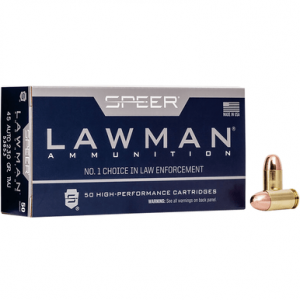 Speer Lawman 45 ACP 230 gr Total Metal Jacket Flat Nose (TMJFN) Handgun Ammo