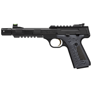 Browning Buck Mark Contour Pro Pistol, 5.90" Matte Black Threaded w/Compensator Barrel Matte Black Picatinny Rail Receiver Matte Black Aluminum Frame w/Picatinny Rail Black/Gray G10 Grip 10+1rd 22 LR - 051597490